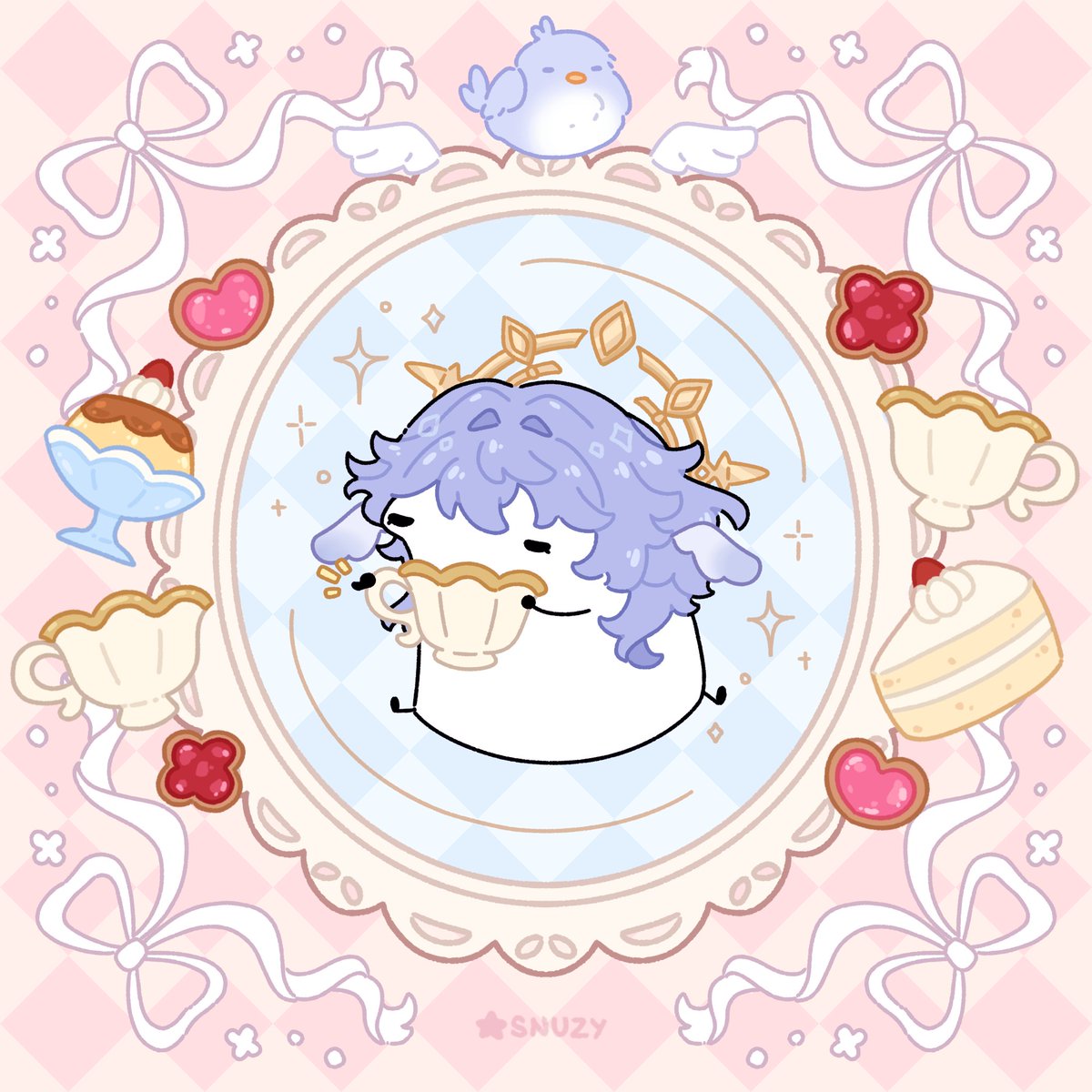 SnuzTangerine's tweet photo. Teatime 🍵🍓🍰

#Sunday #Honkaistarrail https://t.co/VSO7mgXoTM