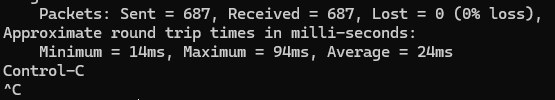 aviitinku's tweet photo. @DeadbyDaylight Got a 15 minute ban. Ran a 10+ minute ping test after: 687 packets sent, 687 received, 0% packet loss, 24ms average ping. Even my packets are confused about what I got banned for.
#DisconnectPenalty #DBDCommunity https://t.co/FgNAF4Z5pt