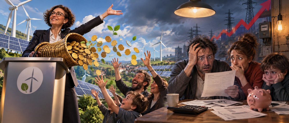 _h16's tweet photo. Emmanuelle Wargon, présidente de la CRE, a déclaré le 10 septembre : "Plus on installe d'énergies renouvelables, plus on rend du pouvoir  d'achat aux consommateurs." 
Bon, ce 24 septembre, l'Insee publie les  chiffres : climat des affaires en berne, inflation piquante, et coût de l'énergie à +16,7% en  un an avec l'électricité à +2,5%.

La CRE rend du pouvoir d'achat ?! L'Insee rend des comptes et montre que celle qui "régule" notre énergie devrait lourdement réguler ses mots.
 
https://t.co/CZmYOKa3e1
https://t.co/tAV6zYiA92