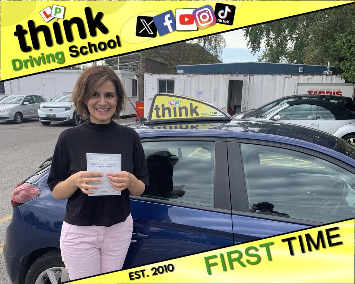 thinkdriving's tweet photo. WELL DONE to Shima Jowhary who passed her #drivingtest FIRST TIME today with only 2 driving faults after lessons with Daniele from #Godalming @ https://t.co/frH1f5U9Ww.

If you’re looking to book driving lessons get in touch now!

🚗 Congratulations again, and safe driving! 🎉 https://t.co/Zv9KRbgDhc