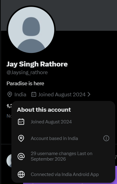 GenZ_of_Kalyug's tweet photo. 29 Usernames 🥸 @Jaysing_rathore @Jayrathore9068 https://t.co/7AHKTayfaS