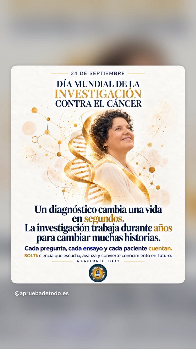laescuchaactiva's tweet photo. 🧬Un diagnóstico cambia una vida en seg.
Hoy es un día para reconocer el compromiso de @_SOLTI con una ciencia que avanza junto a las pacientes, escucha sus necesidades y convierte elconocimiento en futuro.

#díamundialdelainvestigacióncontraelcáncer #breastcancer #cáncerdemama https://t.co/cvUNpaaapU