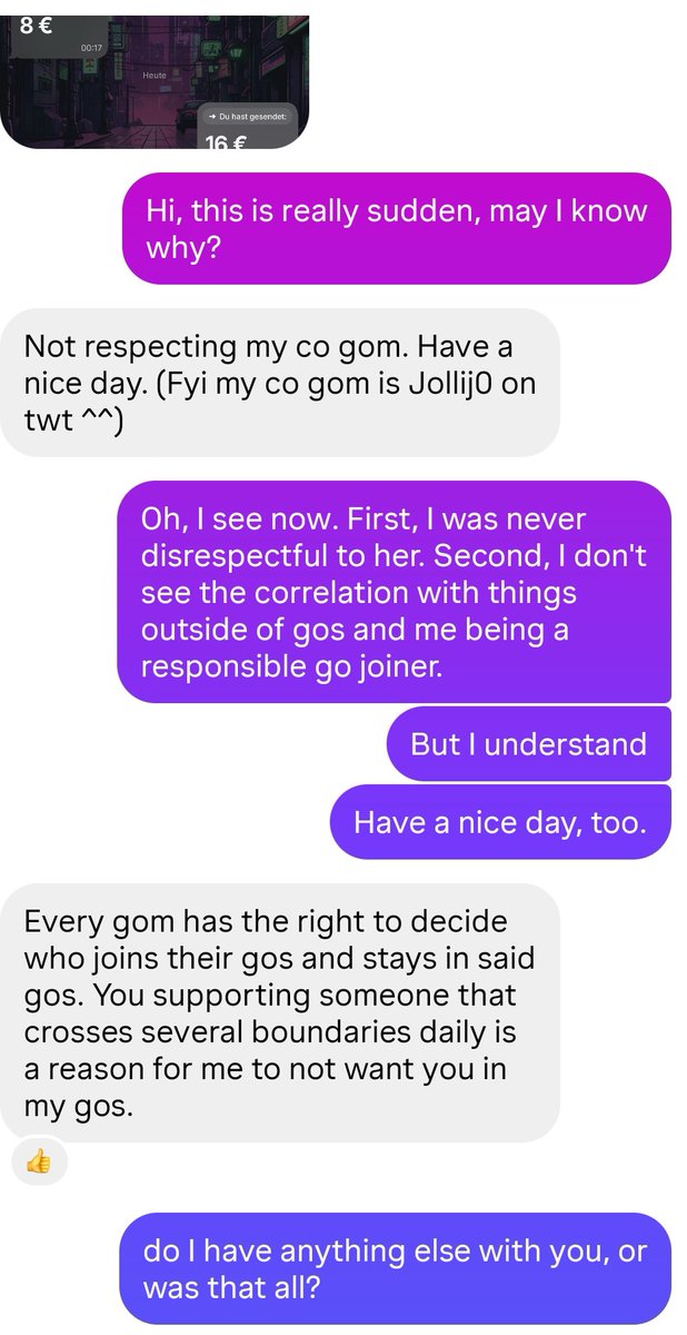 hopeisfumaing's tweet photo. imagine kicking someone out of on-going gos on Instagram because they supported a friend on Twitter, claiming they were disrespectful to your "co-gom", again not on ig but twt, when that's a lie.
said joiner always paying on time and being respectful to you and everyone else, + https://t.co/rqsqOMQ9Tk
