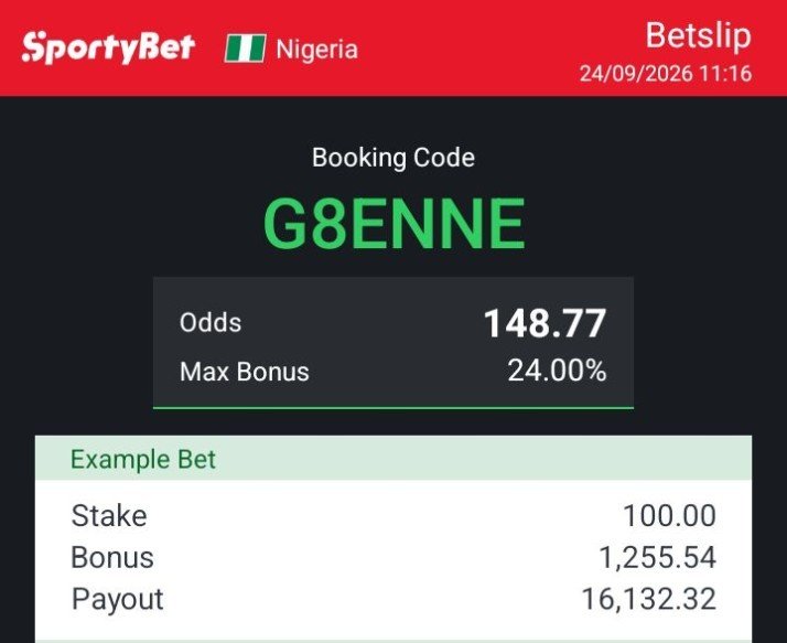 Ikechigod's tweet photo. Code: G8ENNE

International games
Good luck to us all 💪 
Stake responsibly🤗 https://t.co/BppZv0oNpt