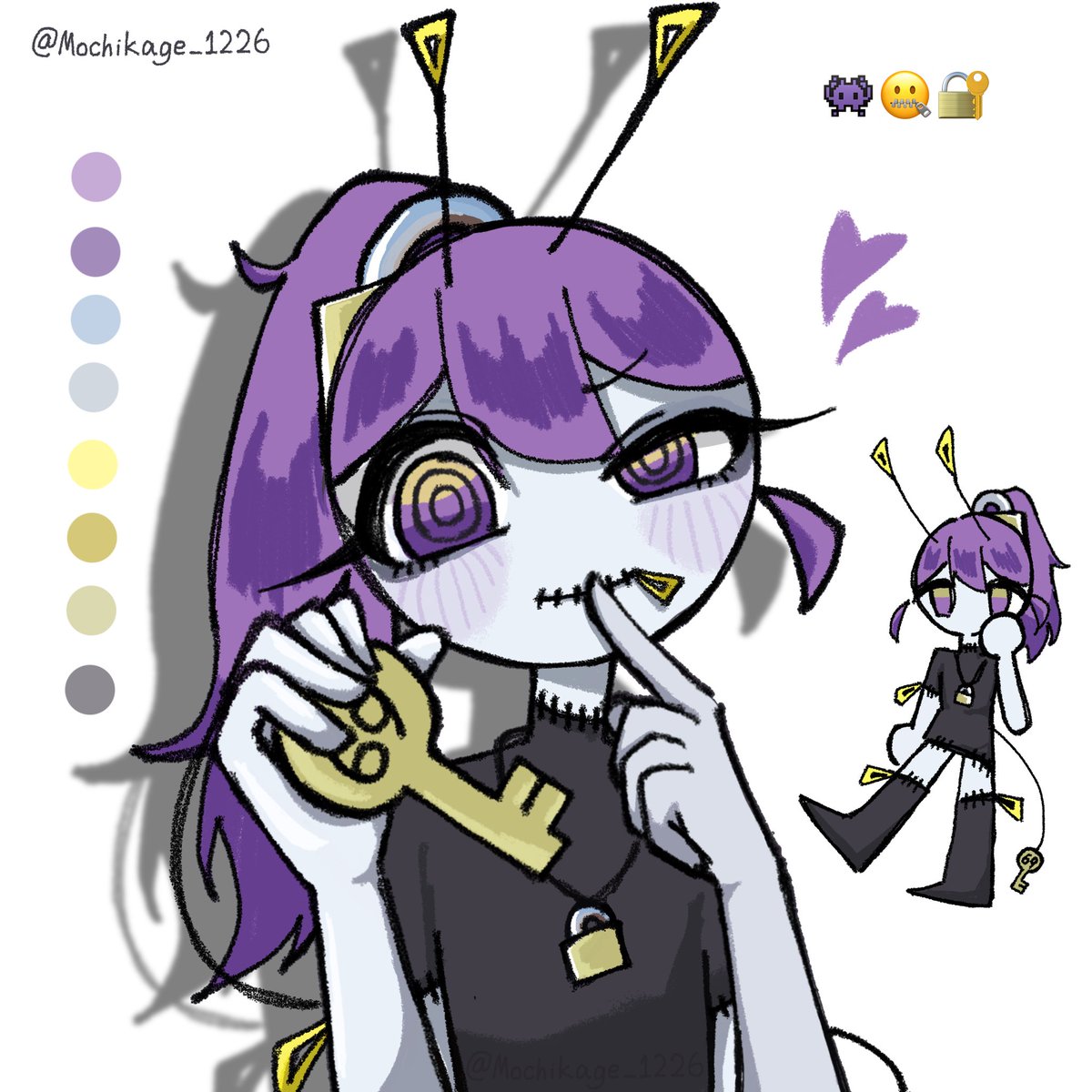 Mochikage_1226's tweet photo. キャラデザ①
👾🤐🔐 https://t.co/hjCWXZKlc2