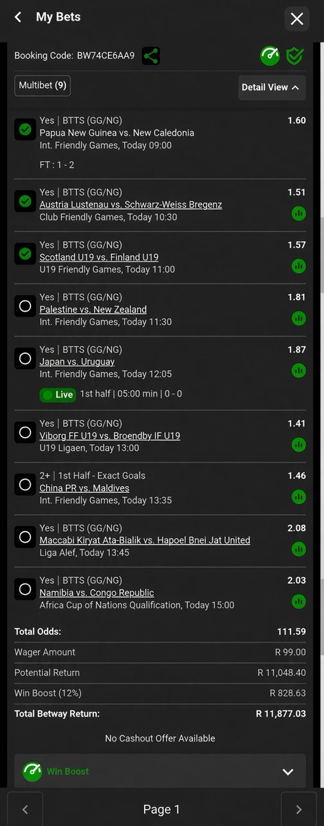 Banana_Seedz's tweet photo. Sorry X family, I dropped this 9-fold on Facebook and forgot to drop it here 😔 

3/9 already GREEN ✅
Japan vs Uruguay LIVE now...

BTTS strategy + 2+ 1st half goals

R99 → R11,877.03
111.59 odds

CODE: BW74CE6AA9

We watch together? 👀 https://t.co/x8wHAjl1dU