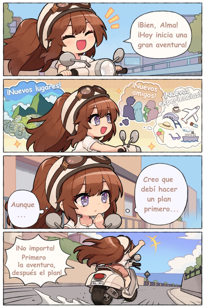 ParkaArt's tweet photo. Through Alma's Eyes — 01
Let's hope she didn't forget anything important...
#ThroughAlmasEyes #Yonkoma #4Koma #OriginalManga https://t.co/Gch36672N6