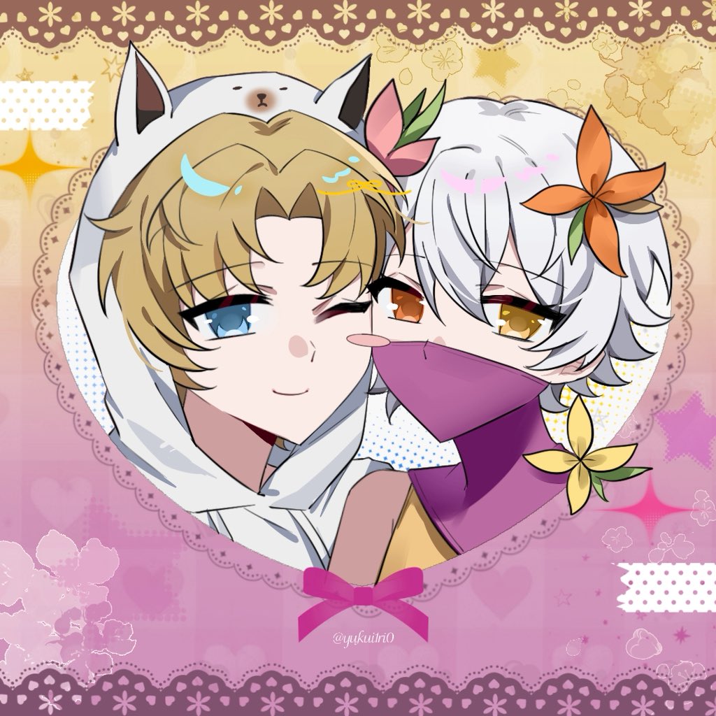 yukui1rio0's tweet photo. Share the same cheek blush
（not my art but my commission https://t.co/KxWB9ik1DJ