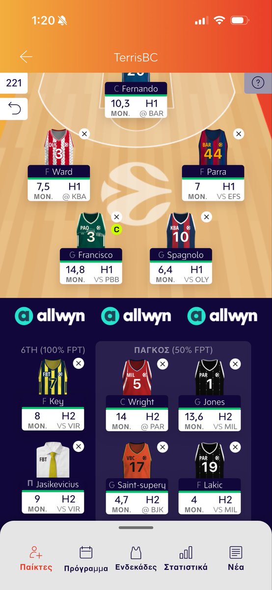 lefterisp11's tweet photo. Tι βλέπουμε εδώ;
#OlympiacosBC 
#euroleaguefantasy 
#fantasy 
#paobc 
Για βοηθήστε https://t.co/45ufE2qKPB