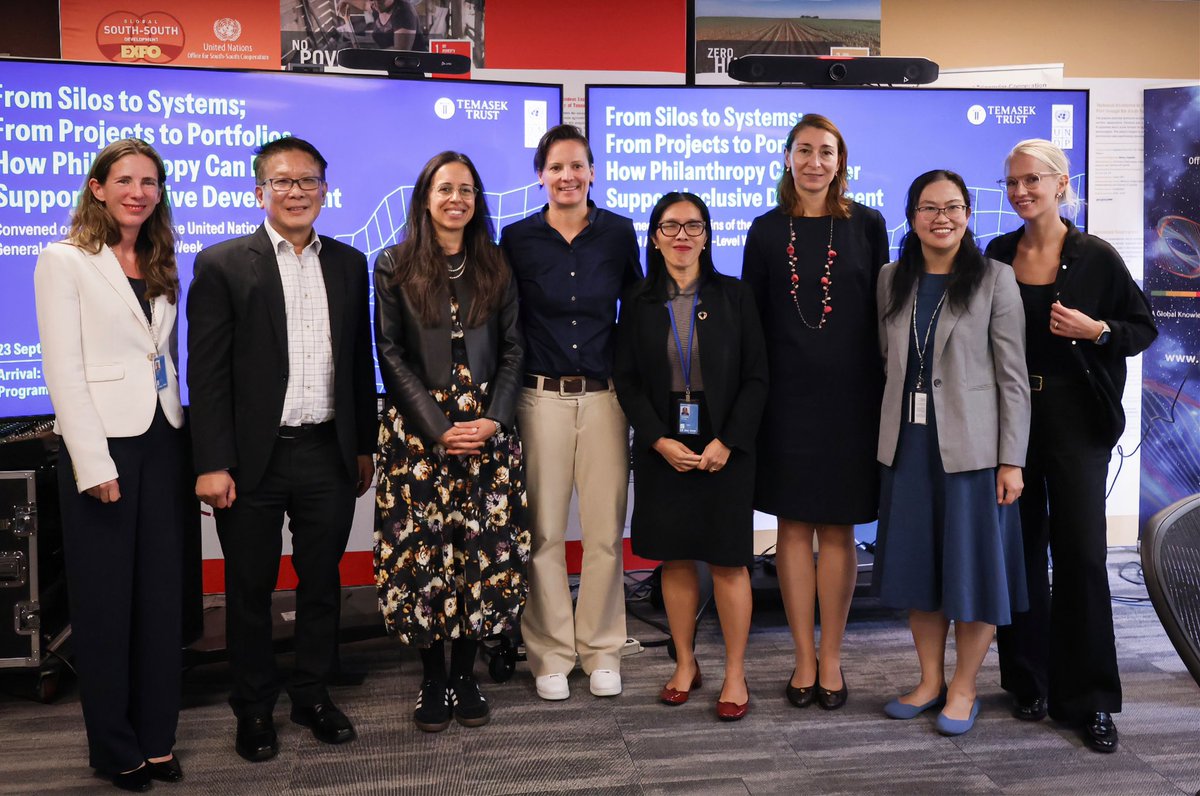 f_pickup's tweet photo. Complex challenges need more than isolated projects. 🧩

Portfolio approaches connect finance, policy, institutions &amp; innovation for durable results at scale. Philanthropy has a distinct role in systems change. 🤝

Explore our work w/ @Temasek: https://t.co/JswLGBh6v2

#UNGA81 https://t.co/o5QFQcAodq