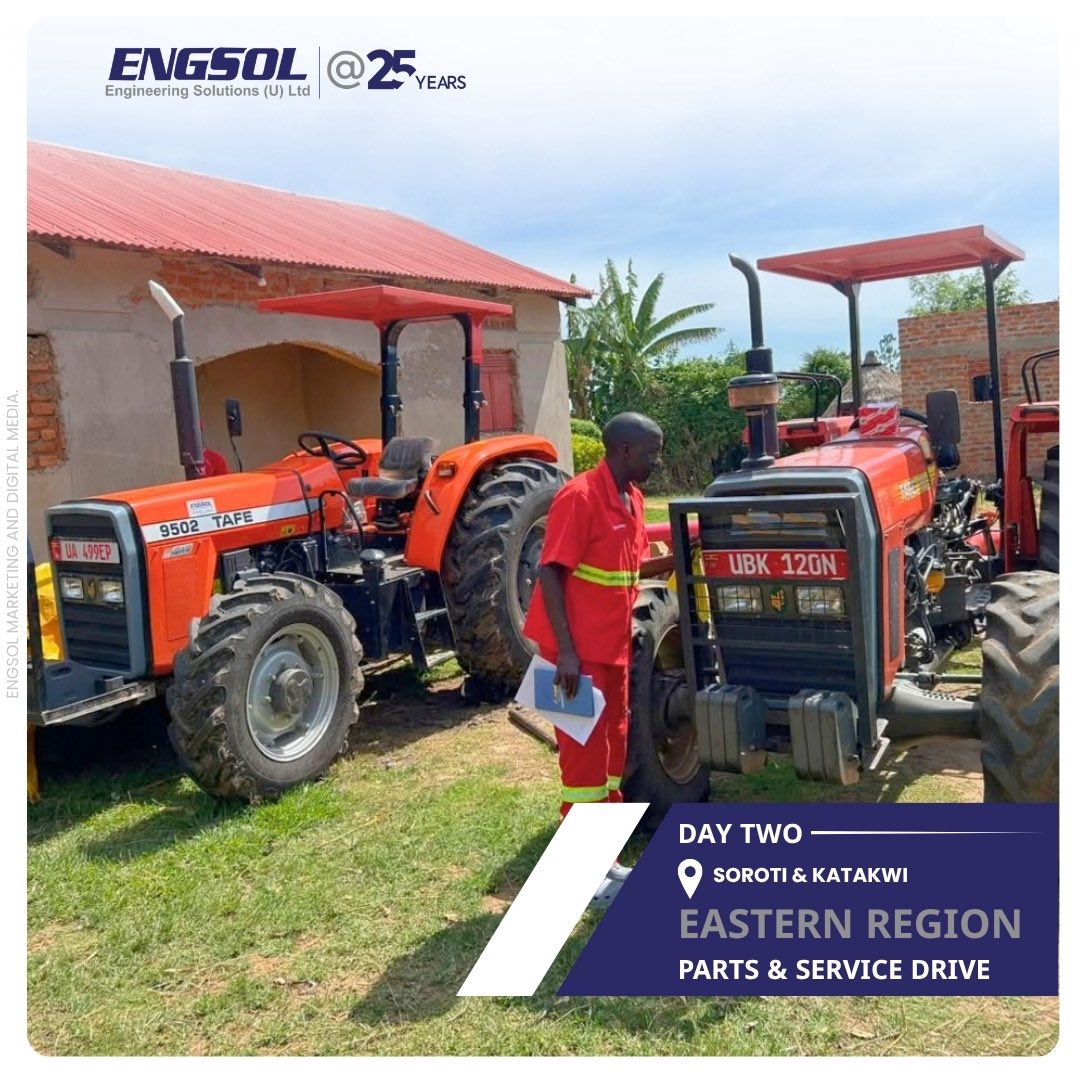 Engsol_UG's tweet photo. ๐ธ DAY TWO - Another day on the ground, connecting with farmers and providing tractor inspections, technical support, maintenance guidance and genuine parts solutions to keep your machinery performing at its best.
๐ Soroti โข Katakwi
#ENGSOL #EasternUganda #TesoRegion #GenuineParts #TractorService #UgandaAgriculture