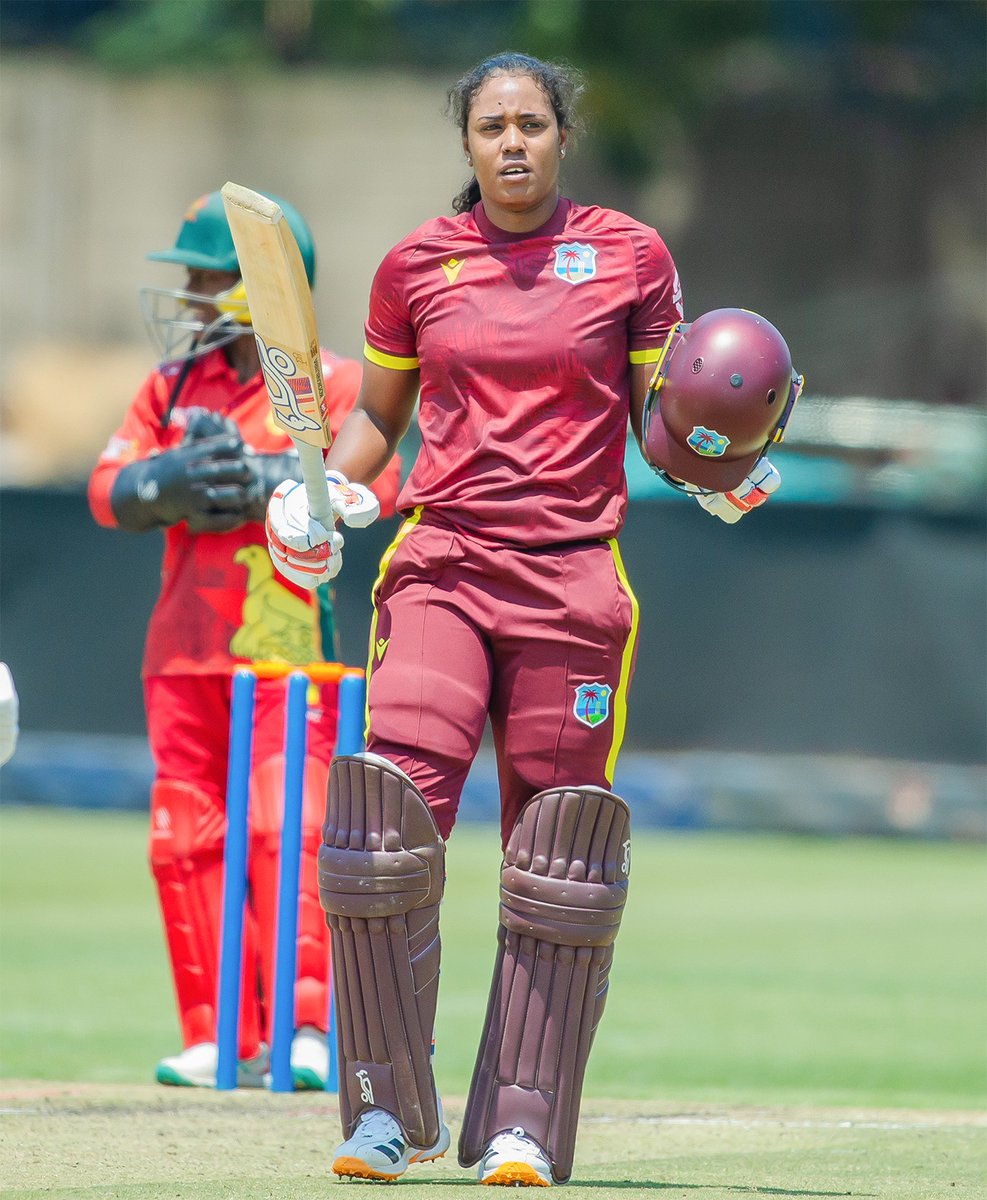 ZBCNewsonline's tweet photo. WEST INDIES REACH 258/4 AFTER 45 OVERS

Hayley Matthews remains unbeaten on 152 from 141 balls, anchoring the West Indies innings as they reach 258 for four against Zimbabwe in the opening ODI at Harare Sports Club.

#ZBCNews #ZimWomen #WIWomen #Cricket https://t.co/t2ttiwIJmZ