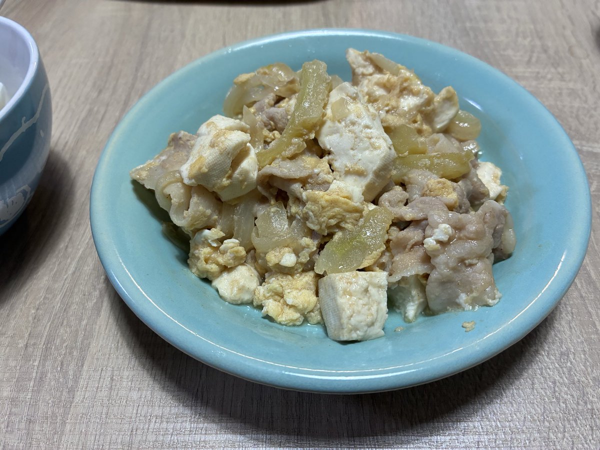 poketomo's tweet photo. 先輩にいただいた白ゴーヤでチャンプルー🍽️
陶芸体験で作ったお皿に乗せたぜ😄 https://t.co/FoNKJTB3HY