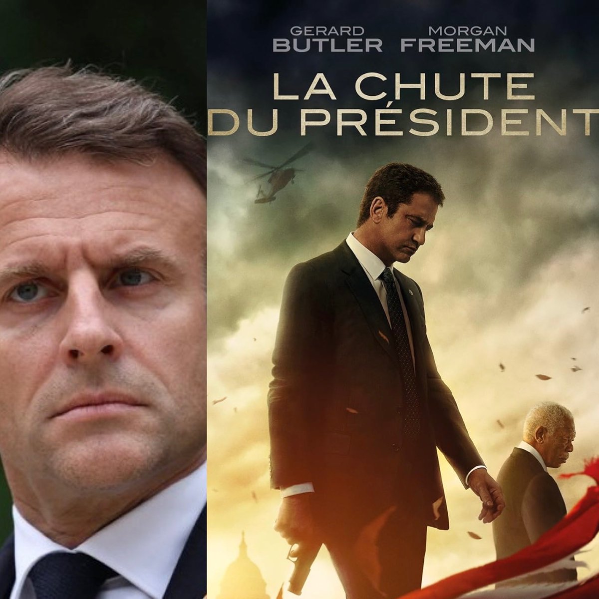 charliezemmour's tweet photo. Les programmateurs de M6 ont un sens du timing absolument exceptionnel. 😂
Juste après l’interview de Fion-Fion ce soir sur TF1 à 20 h, ils enchaînent avec un film « La Chute du Président ».
À ce niveau-là, c’est plus de la programmation, c’est du génie. 👏🤣 https://t.co/UL5WLl4c6f
