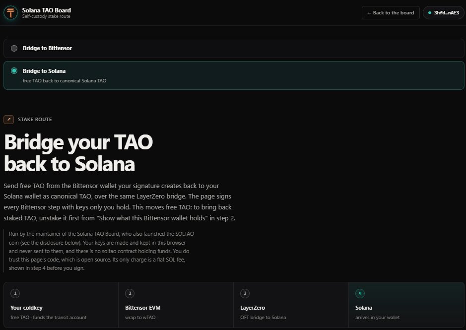 SOLTENSOR's tweet photo. The gateway to send solana:taoC6xyv2v8tDLcev4uaGUgV4vdQsWJrGft2kcBRrBY to the home of all assets @solana https://t.co/2iExIdyQLf