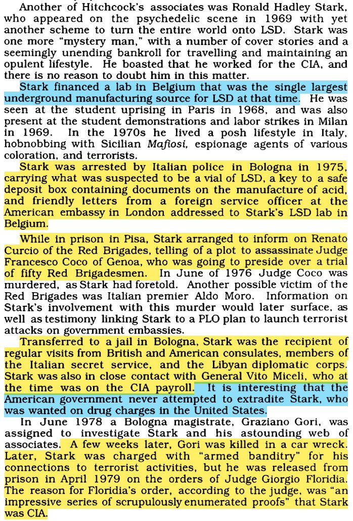 toxictiramisu's tweet photo. The Red Brigades were infiltrated by CIA/MKULTRA operative Ron Stark, who worked with Gladio fascist tεrrorists. Stark gained the trust of Red Brigades leaders and promoted an international tεrrorist organization free of Marxism, suited for controlled tεrrorism & false-flag ops. https://t.co/xG5nVHXBsY