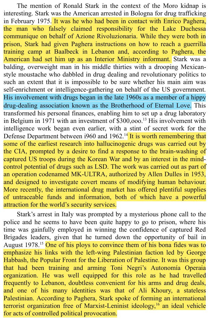toxictiramisu's tweet photo. The Red Brigades were infiltrated by CIA/MKULTRA operative Ron Stark, who worked with Gladio fascist tεrrorists. Stark gained the trust of Red Brigades leaders and promoted an international tεrrorist organization free of Marxism, suited for controlled tεrrorism & false-flag ops. https://t.co/xG5nVHXBsY