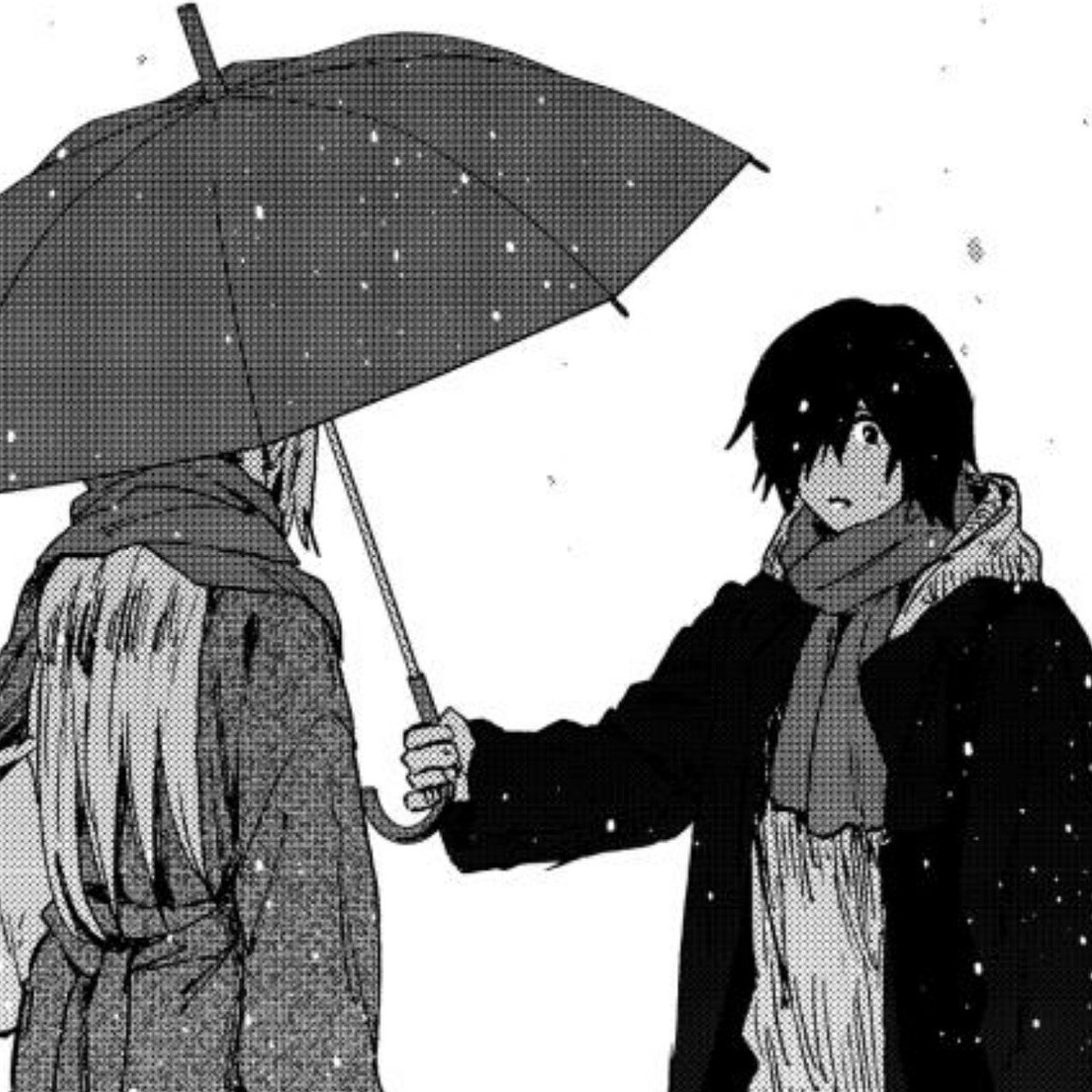 roosekat's tweet photo. I love this moment not only because it’s super cute, but also because it perfectly sums up their relationship. Saku protects Subaru from the snow at his own expense, and then Subaru pushes the umbrella back toward him, as if to say their feelings are mutual 🥹 https://t.co/fu7AlOYGNX
