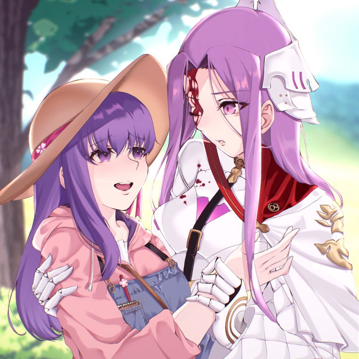 _rifle_284's tweet photo. #画力変化ビフォーアフター 

←2023
→2026

桜剣主従で比較
だいぶ上手くなったと信じたい https://t.co/1eU2u4GkKf