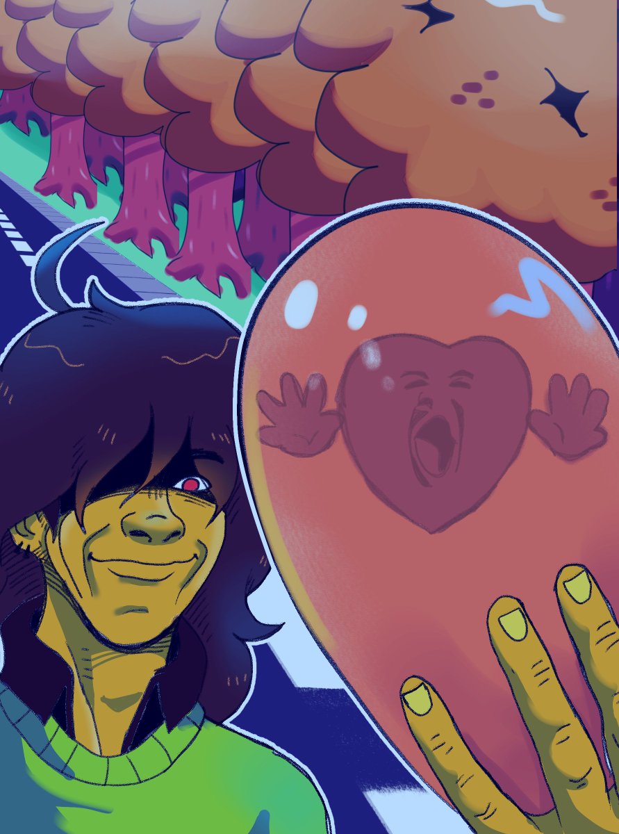 Paperflows51213's tweet photo. Shit inside the baloon or something 
#deltarune https://t.co/LGV1Geu0E5