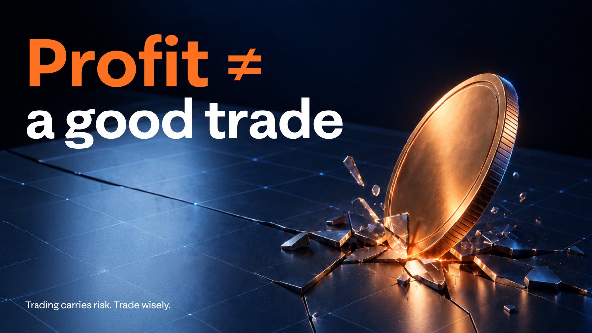 OctaWorldwide's tweet photo. A winning trade isn't always a good trade. Profit can be luck, and a loss can be part of the plan. What matters is the process, not the PnL.

Review your last trade with the prompt below. Answer 2 questions, paste the answers into the prompt, and let AI spot gaps in your trading. https://t.co/Y39UaOragt