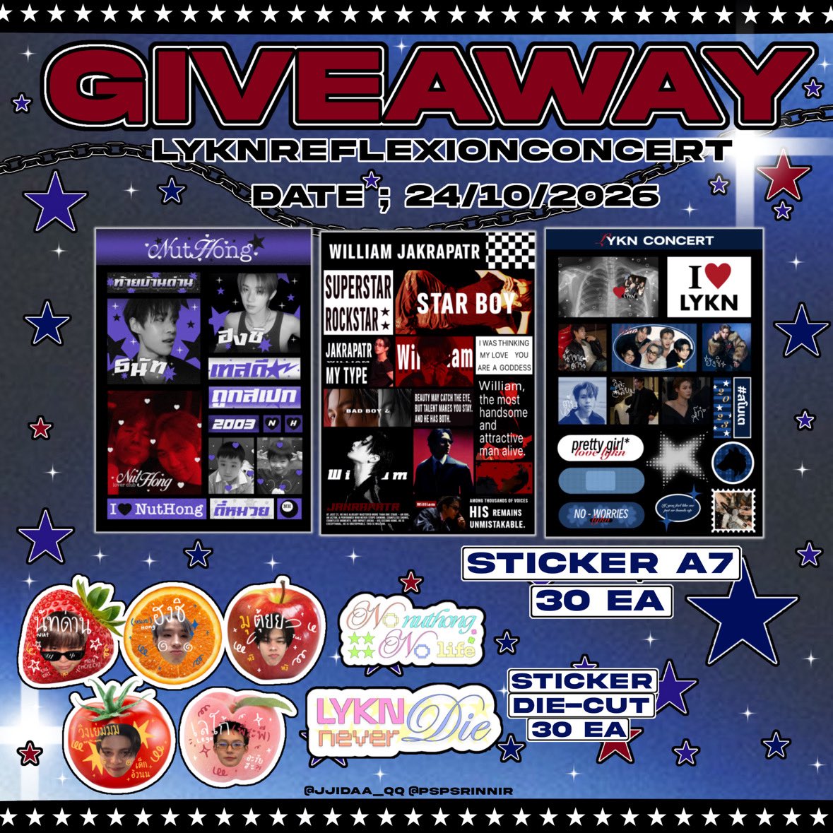 pspsrinnir's tweet photo. ꔛ pls / rt  🪷
Giveaway #LYKNReflexionConcert
📍impact Arena 🐺🐺
🗓️ :  24 October 2026 
⏰ :  TBA!! 
🫸🏻 @jjidaa_qq 🫷🏻 with me naa 👩‍❤️‍💋‍👩 https://t.co/cPcaUcxIJa