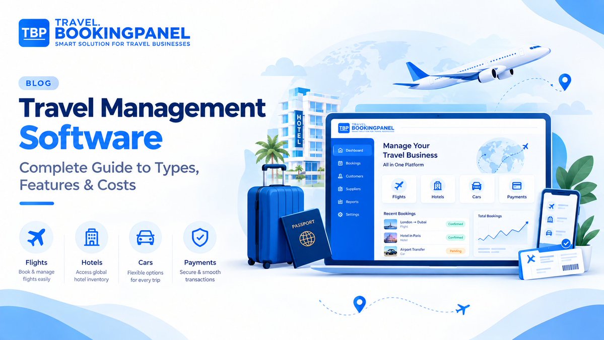tbookingpanel's tweet photo. What should travel management software actually include? ✈️

Explore the key features, types, integrations &amp; costs to consider before choosing a platform.

👉 https://t.co/2XHZpANaRU

#TravelTech #TravelSoftware #TravelManagement #OTA #TravelBusiness https://t.co/eGHwXWM6aF