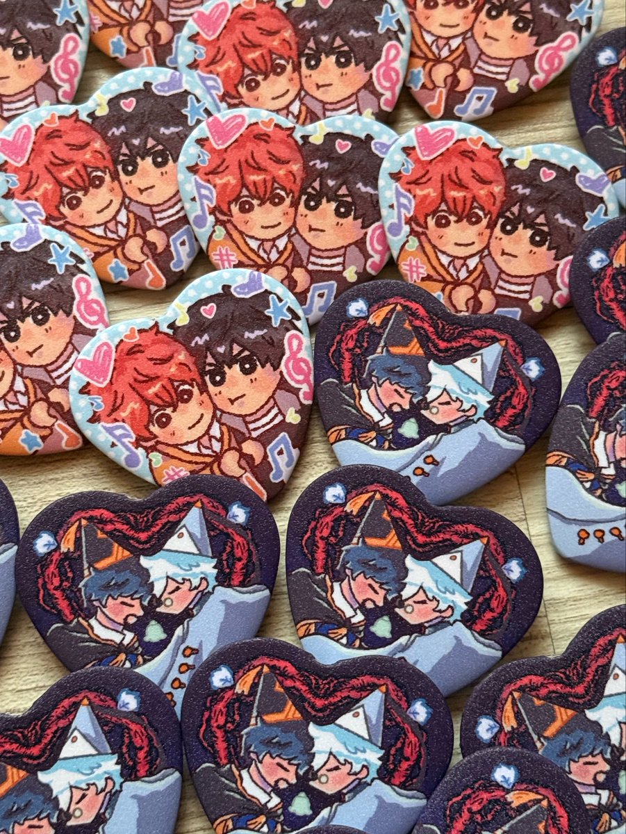 spicybinu's tweet photo. #CF23 update!! orufrey and given heart pins have safely arrived🥹🥹 #witchhatatelier #given https://t.co/uoxoTMXmtO