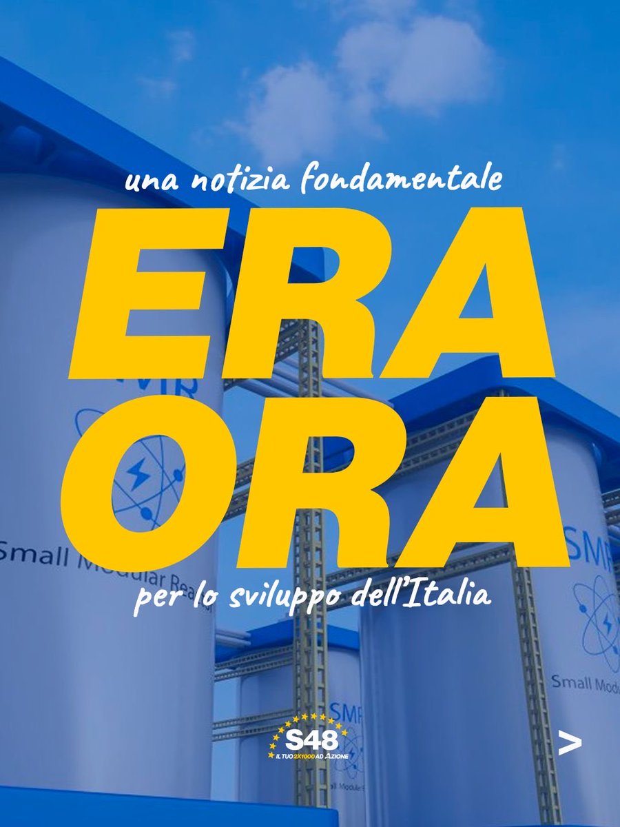 Azione_it's tweet photo. Se vogliamo restare una grande potenza industriale non c'è altra strada che riportare l'energia nucleare nel mix energetico nazionale. Una nostra battaglia storica finalmente diventata realtà. Continueremo a vigilare affinché si agisca con rapidità per l'effettivo ritorno del nucleare in Italia.

@GiZollino