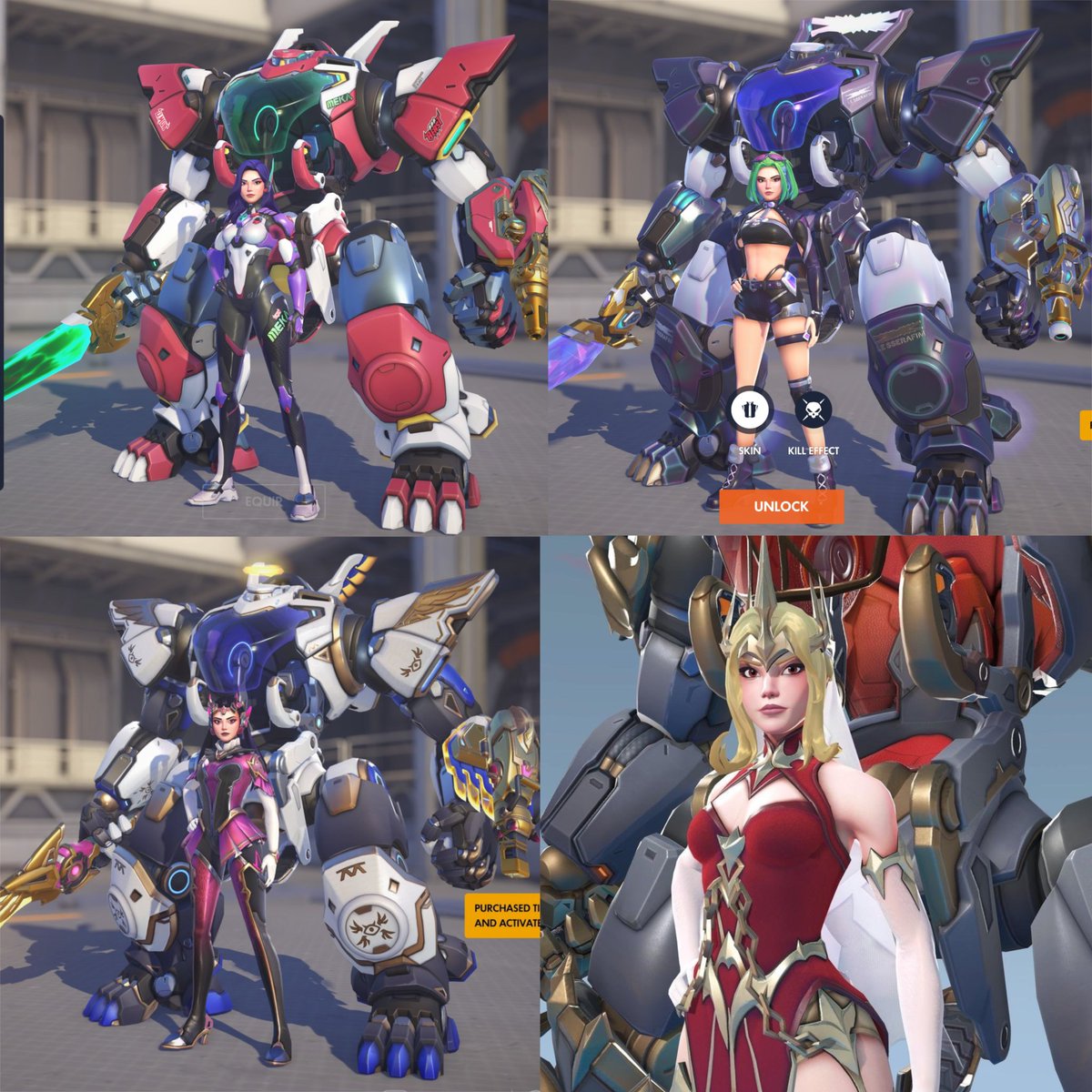 achilleshater's tweet photo. dmons mech (something you see in game ALL THE TIME) vs kiri suzu (which you cannot see at all) https://t.co/52KaQwV8YJ