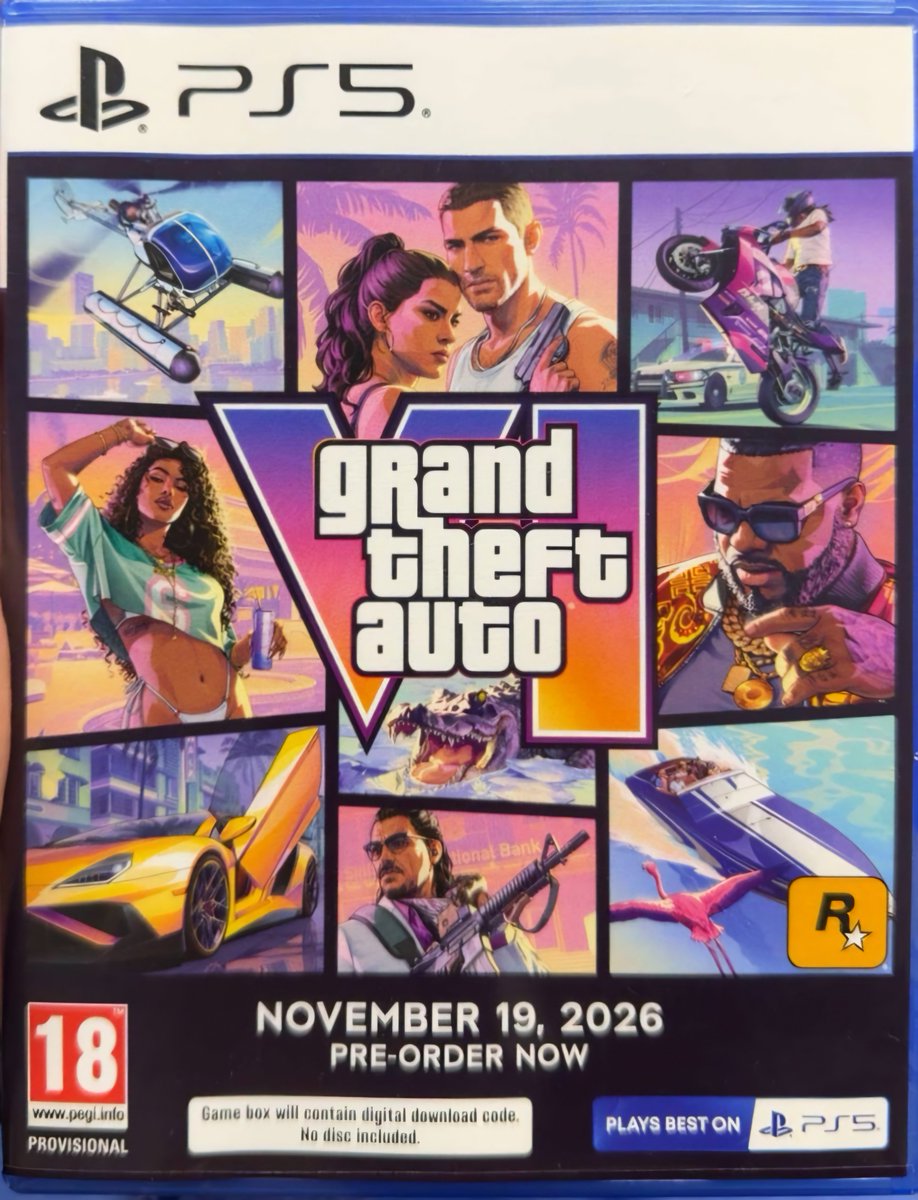 Zuby_Tech's tweet photo. Grand Theft Auto VI PS5 Physical:

#GrandTheftAutoVI #GTAVI https://t.co/xA0rEIm3Wj