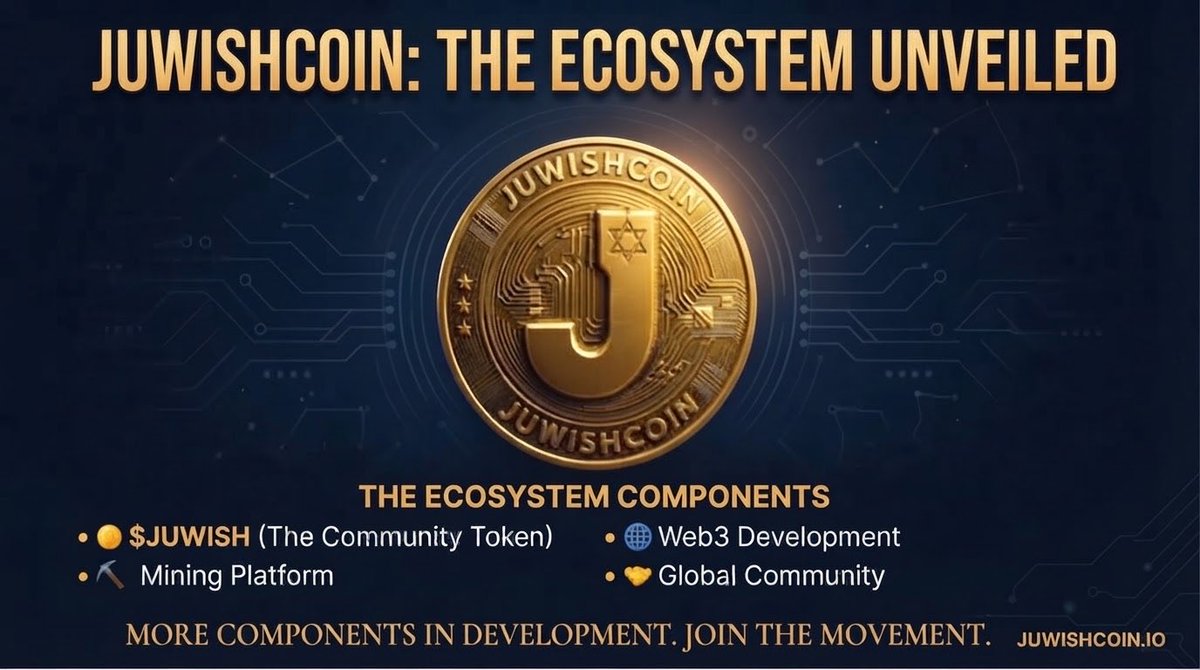 Juwishcoin's tweet photo. Unveiling the Power of the Juwishcoin Ecosystem⚡
We're building more than just a coin; we're building a complete decentralized future The $JUWISH ecosystem is expanding rapidly Here’s a look at what we’re bringing together: 
#Juwishcoin #JUWISH #Crypto #Blockchain #DeFi #Web3 https://t.co/gvrPXyZHOp