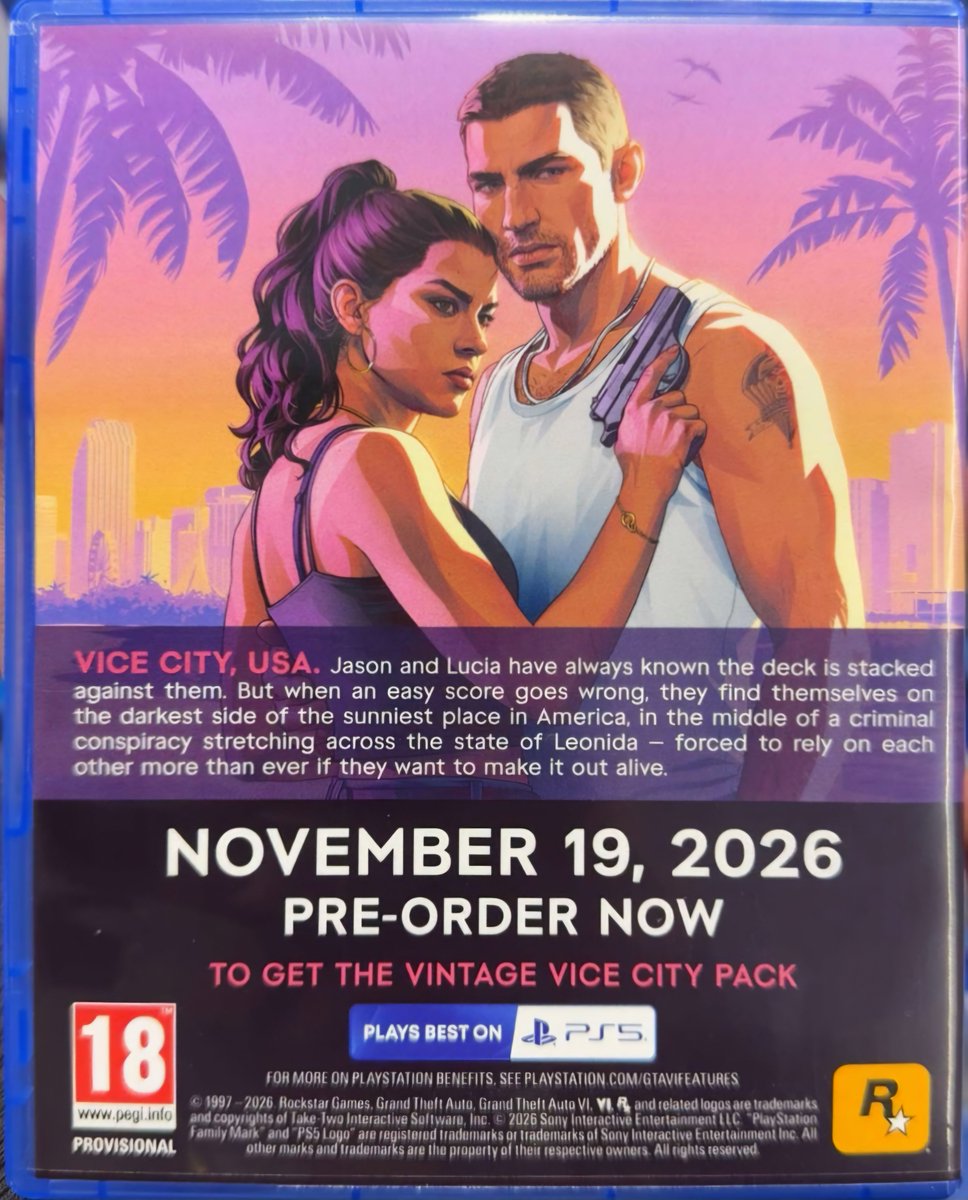 Zuby_Tech's tweet photo. Grand Theft Auto VI PS5 Physical:

#GrandTheftAutoVI #GTAVI https://t.co/xA0rEIm3Wj
