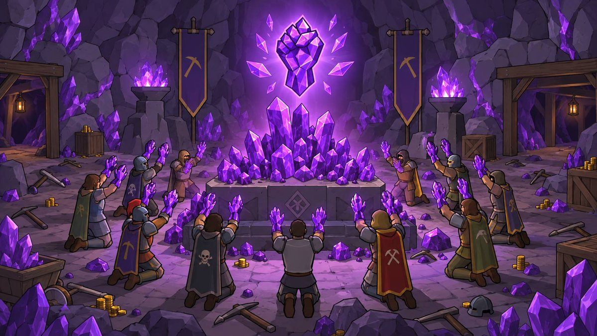 Amethystgp's tweet photo. @pointfarmcap did you really fade $Amethyst did you really believe we would crumble to dust 

I guess you were wrong we are the unbreakable AMETHYST hands https://t.co/SlXqod5CzY