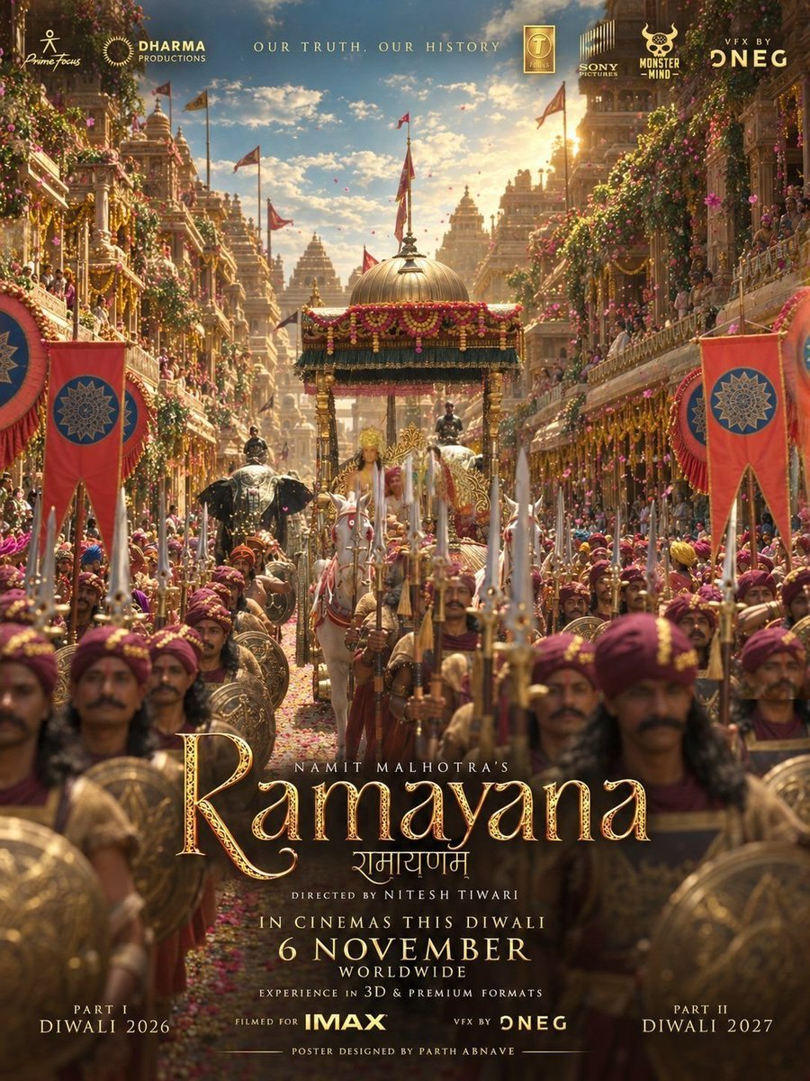 TheFilmDeskIN's tweet photo. The much-awaited #Ramayana official poster arrives TOMORROW. 🔥

Two more major assets are lined up for September 26 and 28, setting the stage for a high-impact marketing campaign.

The #Ramayana promotional rollout is shaping up to be a major industry event. 
#RanbirKapoor #Yash https://t.co/gjax9MI0w1