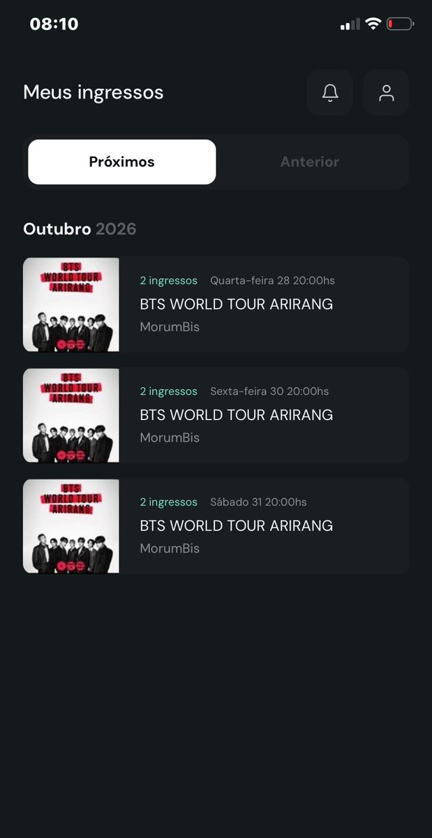 sorayaalbb's tweet photo. venda/vendo ingresso bts Arirang world tour 

3 Ingressos pista Meia-Entrada R$1300,00

E pf sem reclamação do preço 🕊️

- Pix ou parcelado (condições no print)
- Pagamento somente imediato https://t.co/GvtmSR95CG