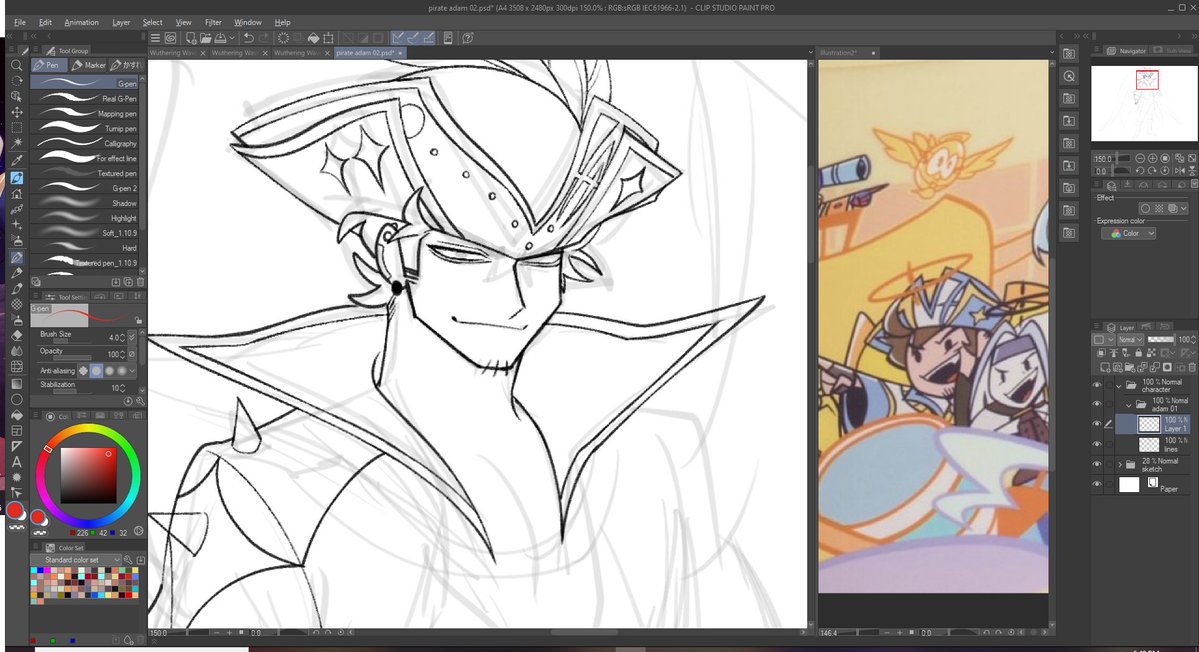 infj_crezz's tweet photo. PIRATE

just small canvas so it would be quick to finish

 alksmdpaskdm 

i used Brant's pose as ref because SEXY https://t.co/ZljliDdtFp