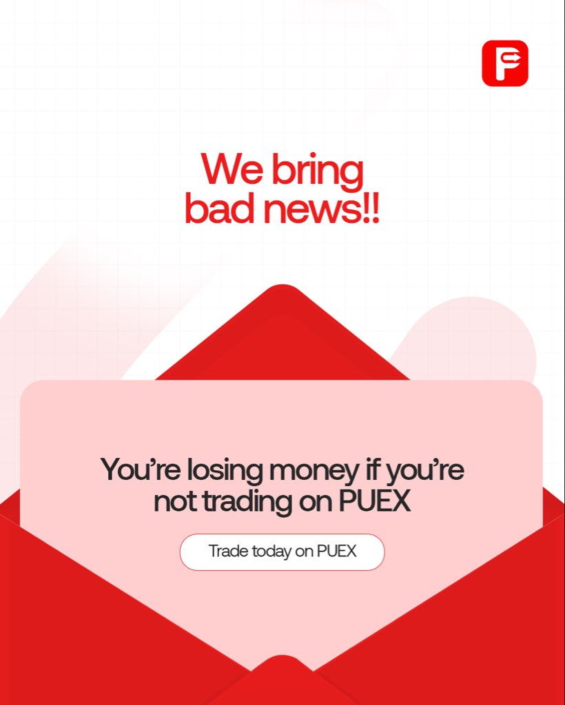 puexchange's tweet photo. Bad news? You might be leaving money on the table.
Good news? You can do better with PUEX 
Enjoy the best rates with zero withdrawal fees only on PUEX.
#puexchange #puexapps https://t.co/dGTP18eGvH