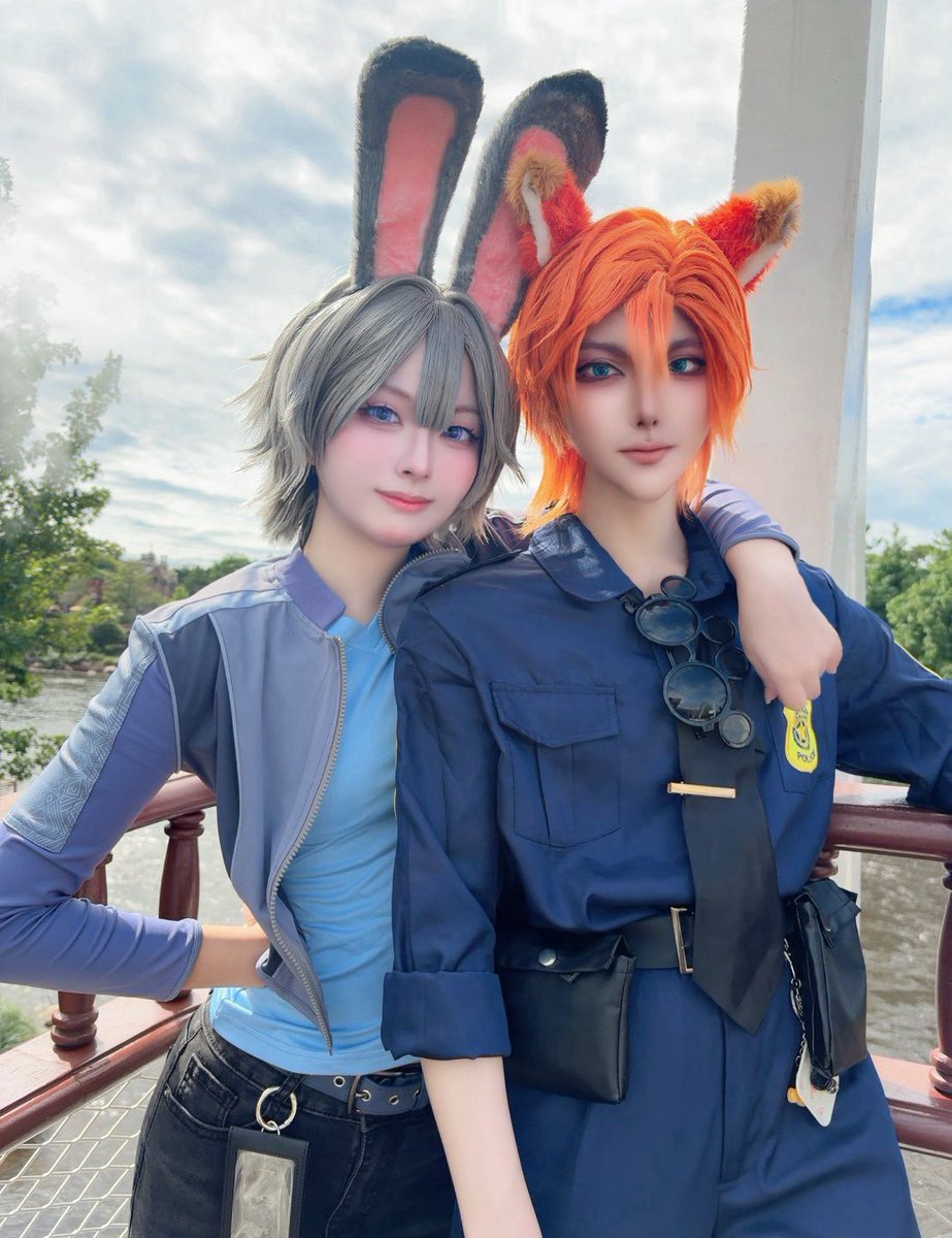 ma_ak_lo0's tweet photo. ⚠︎︎Cosplay

ズートピア
       ジュディ￤ニック

#Dハロ仮装2026   #ズートピア仮装 https://t.co/j4W7g91ir5