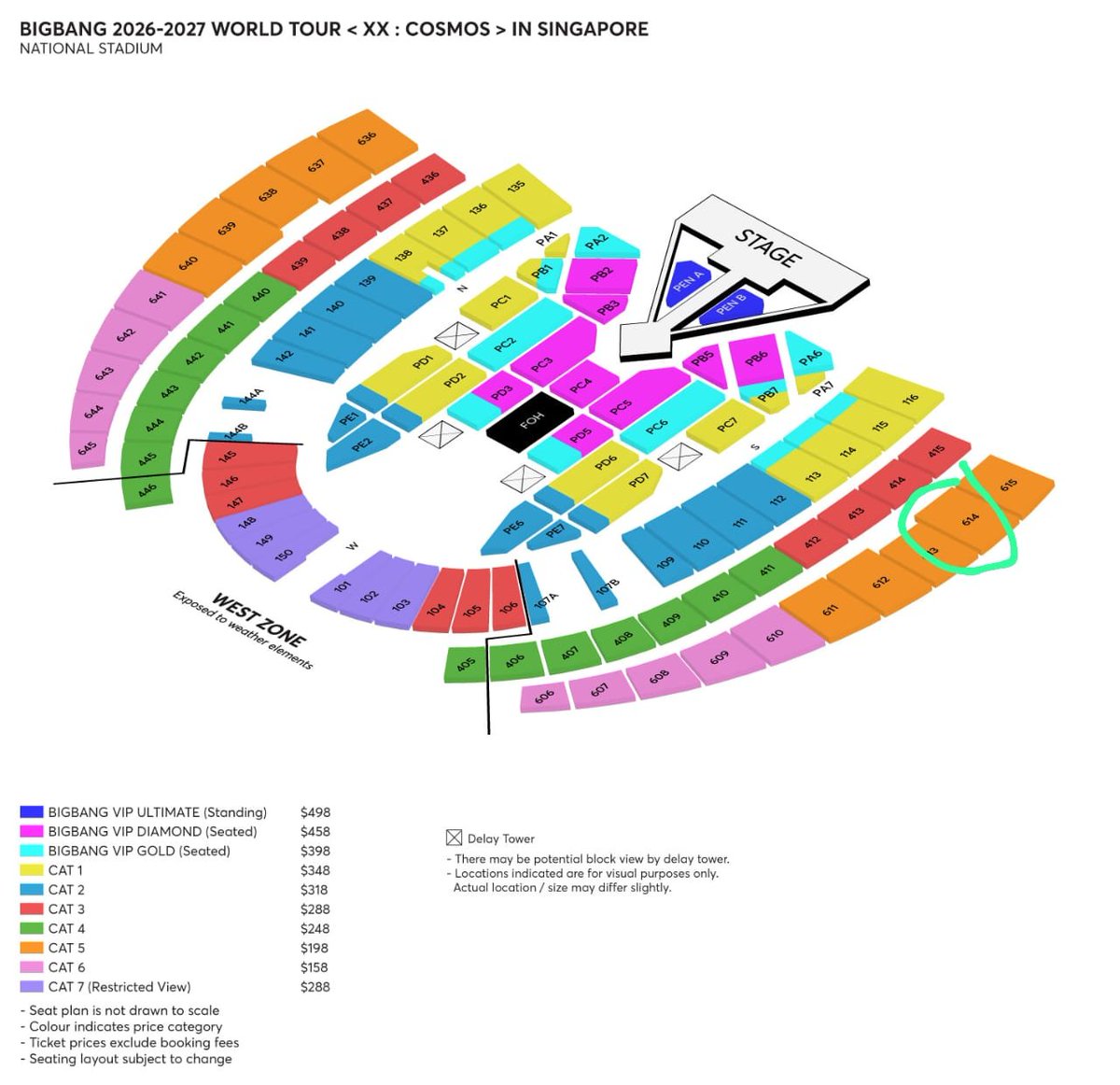 yoonkimuffin's tweet photo. Selling off my 2 tickets to #BigbangSG Day 1. Cat 5, area (?) 614, Row A. So no view obstruction~ Selling at purchase price (no mark up). Wanna meet (in KL) to transfer tickets directly also can 🥲🙏🏼 https://t.co/skn6h6wgmB