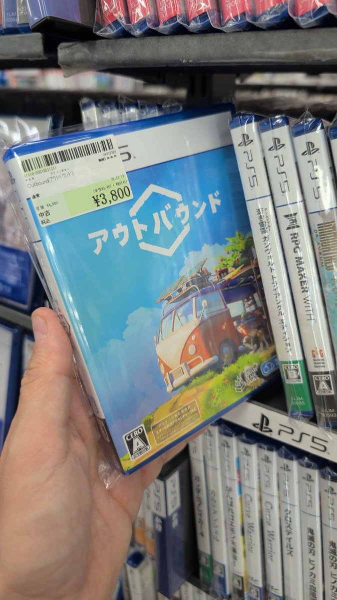 OutboundTheGame's tweet photo. One of our friends is visiting Japan and has found Outbound on the shelf in a local store! 🇯🇵

It's crazy to think about our game being played across the world - thank you everyone! 🧡

Where are you playing from? 👀👀 https://t.co/trcmLLQevk