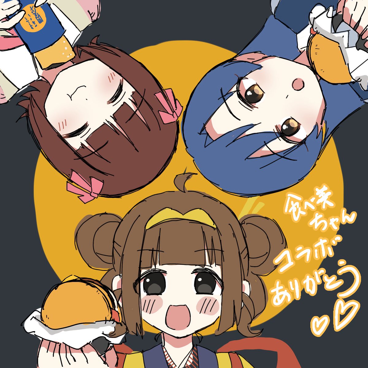 plz22499's tweet photo. 食べ美ちゃん、千早ちゃん、春香さんコラボありがとう🍔 https://t.co/hOnygC87Tg