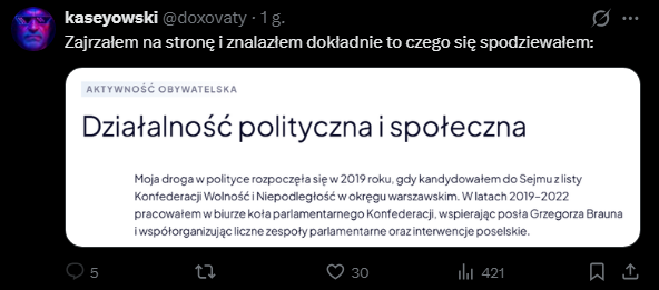 doxovaty's tweet photo. @KonfituraWAkcji @PiotrSterkowski Pan Piotr chyba jednak wstydzi się swojej działalności ponieważ screen z jego własnej strony internetowej uraził go do tego stopnia że postanowił mnie zablokować. https://t.co/WXfdN2JCoL