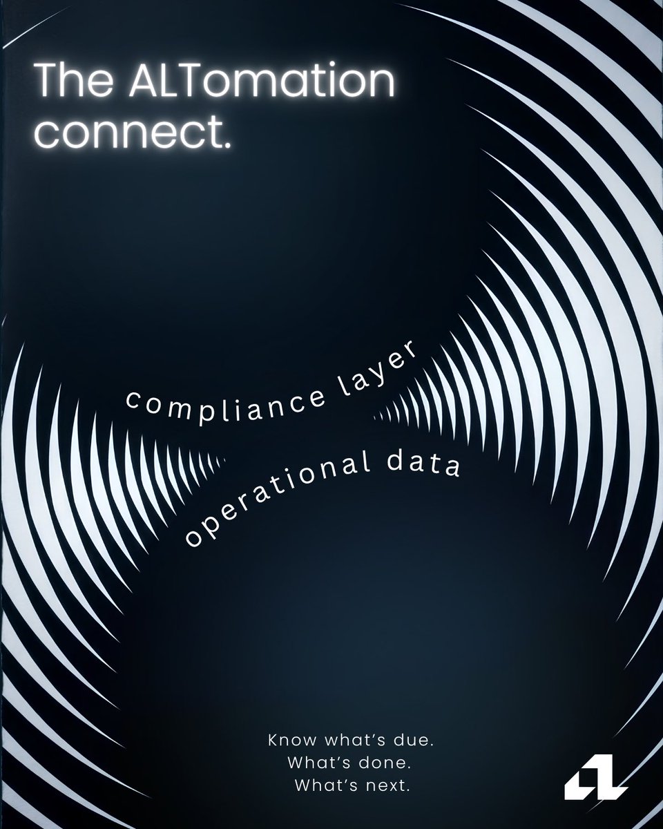 AntiLinearTech's tweet photo. ALT connects the compliance layer to operational data, so teams know what needs action, where, and when.

Less chasing. More control.

#Compliance #OperationalEfficiency #BusinessAutomation #ALT #DefyingLinearity https://t.co/fuDZBMz7bz