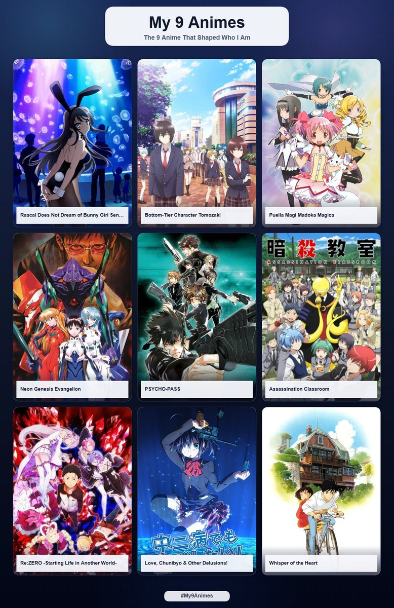 virtual_dram's tweet photo. Mis 9 animus y mangas favoritos jeje https://t.co/LqnDbhjPdC