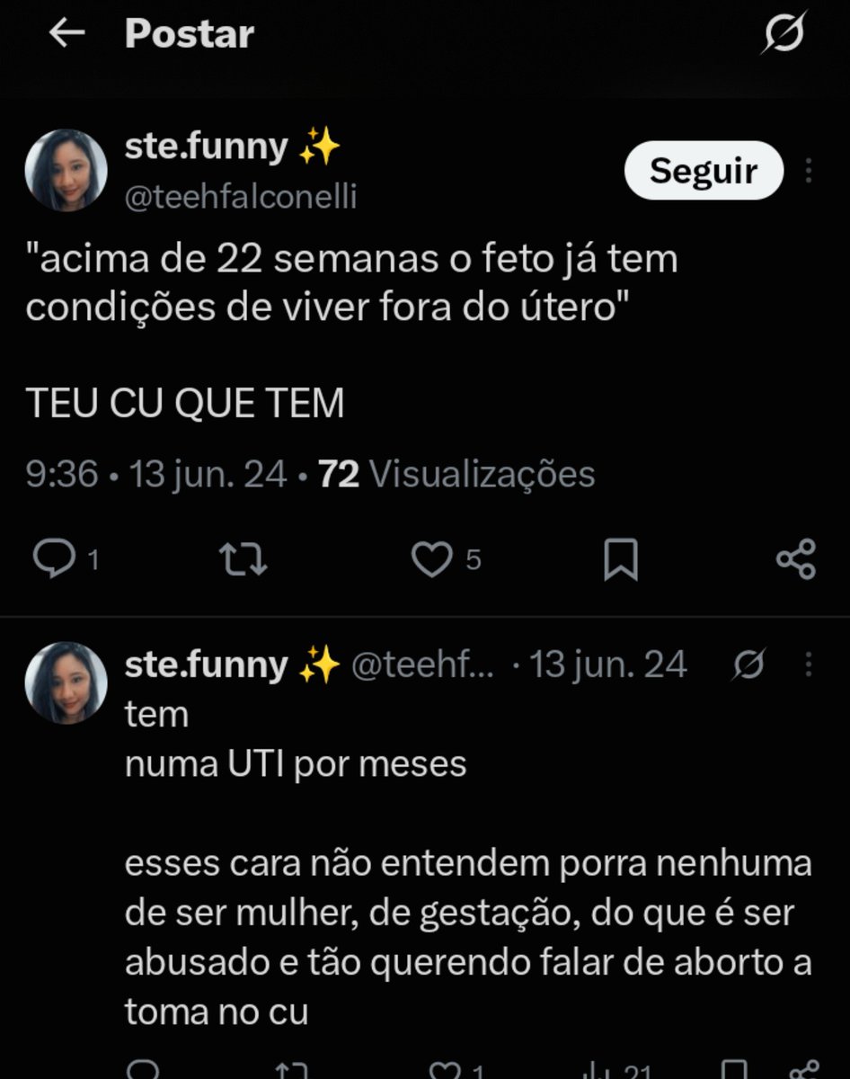 surdinhaaa's tweet photo. Do que adianta se tá em pecado mortal defendendo aborto amiga? https://t.co/G4YsenYzv6