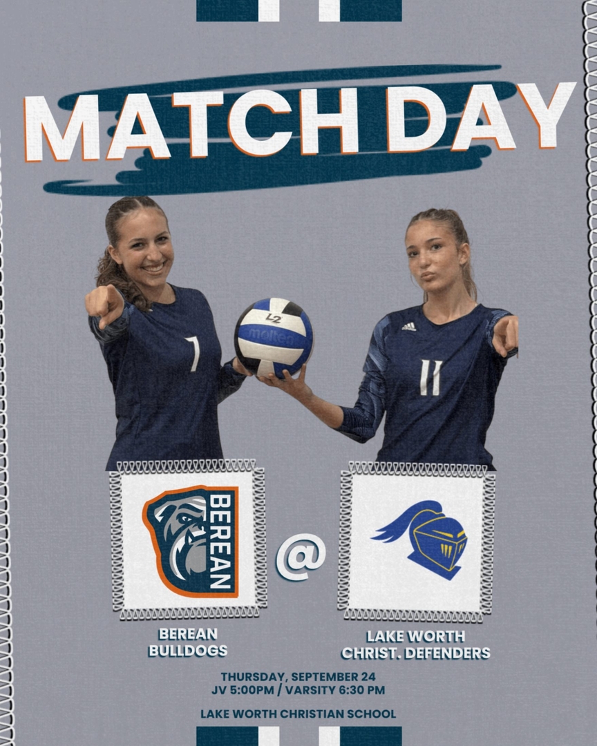 bereanwpbath's tweet photo. MATCH DAY! The Berean Golf and Volleyball teams are on the road today. Golf competes against The Greene School and volleyball takes on Lake Worth Christian. Go Bulldogs! #ForHim https://t.co/uwZGS5sSPW