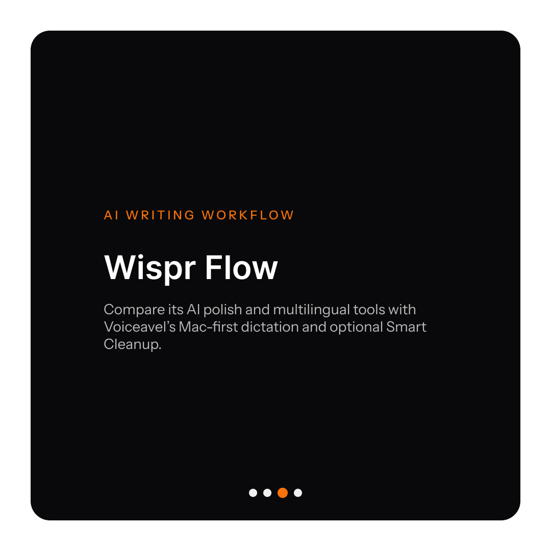 voiceavel's tweet photo. Why Voiceavel?

Built-in dictation can be enough. These practical comparisons help you choose the writing workflow that fits.

Try it today: https://t.co/P1sHBUwssV https://t.co/rvOmwSlcy3
