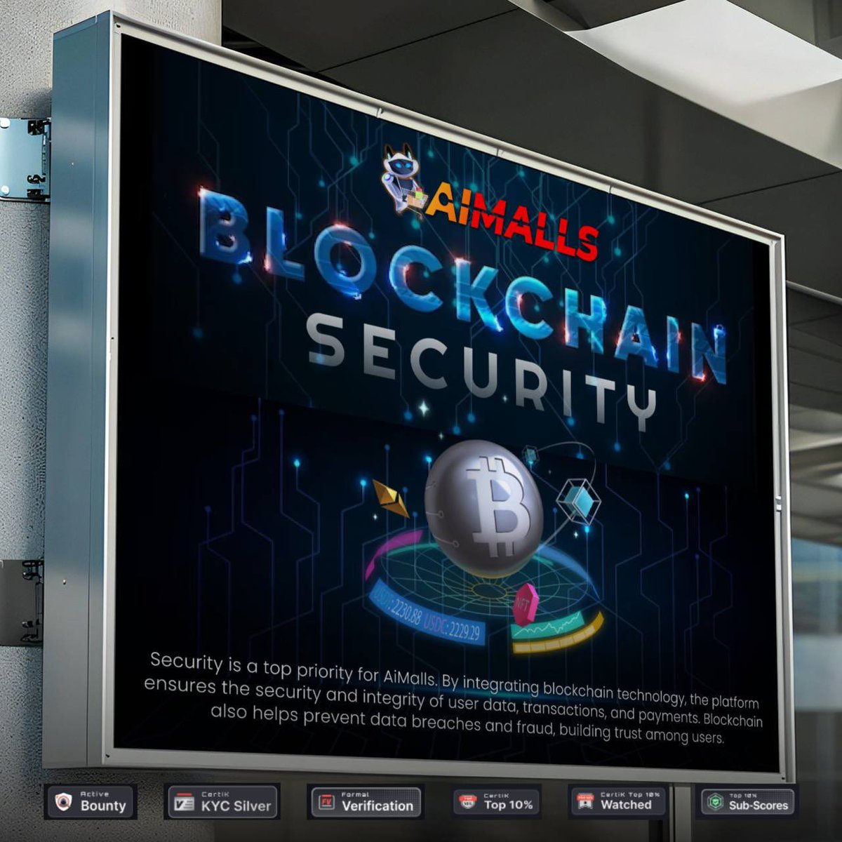 ai_malls's tweet photo. Locking in Your Security 🔐🌐

At AiMalls, we take your security a top priority. Our secret weapon? Blockchain technology. It's not just about shopping; it's about shopping safely and securely.

💡 How?By weaving blockchain into our platform, we shield your data like an impervious fortress. Your transactions, your payments, your peace of mind - all under the watchful eye of blockchain. 
                                                                                           
Join us in redefining secure shopping.

 #AiMalls #AIT #BlockchainSecurity #SafeShopping #AI #Blockchain #Ecommerce #Platform #Store #App