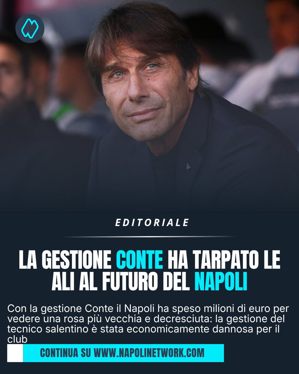 NapoliNetworkX's tweet photo. La gestione #Conte, con alcuni errori del club, ha tarpato le ali al futuro del club: ad #Allegri il difficile compito di rialzare il #Napoli

➡️ https://t.co/Rg8jpzn5jb

✍🏻 @ipernapoli https://t.co/gKmWZlDn3T